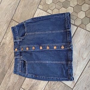 MADEWELL button front jean miniskirt size 26